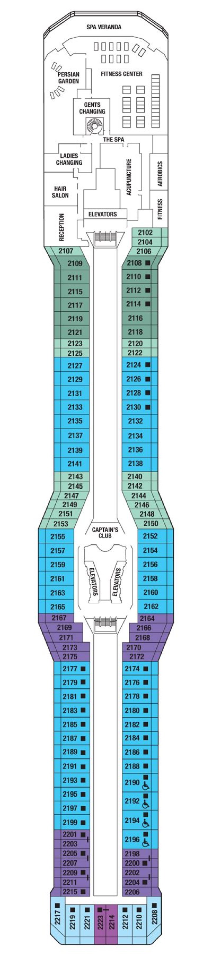 Celebrity Reflection: Deck Plan & Amenities
