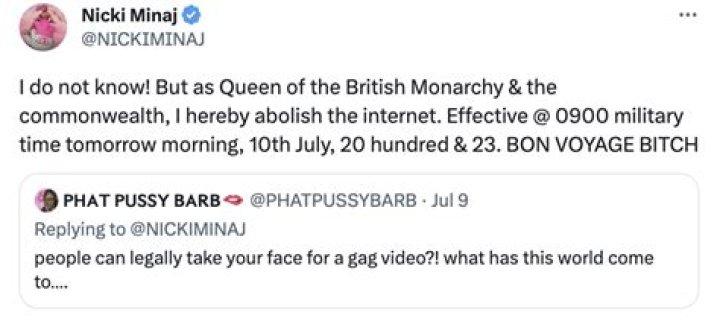 Nicki Minaj wants the 'internet deleted' after disturbing Tom Holland deepfake